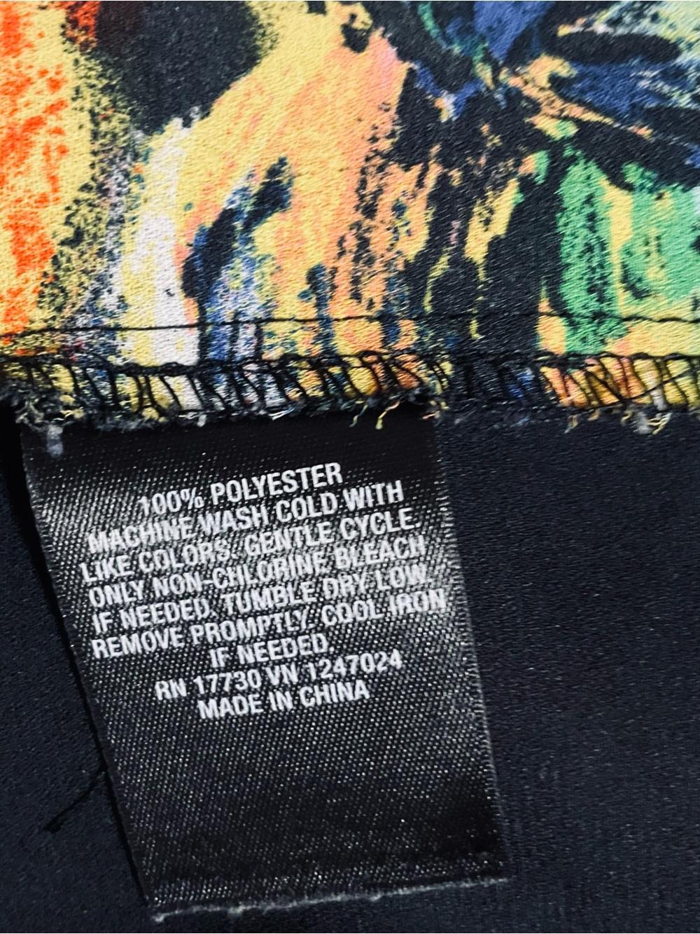 Floral Print Button-Up Blouse - black Multi Color Floral - Picture 10 of 10